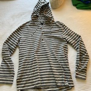 J. Crew Mens Hooded Quarter Button Sweatshirt